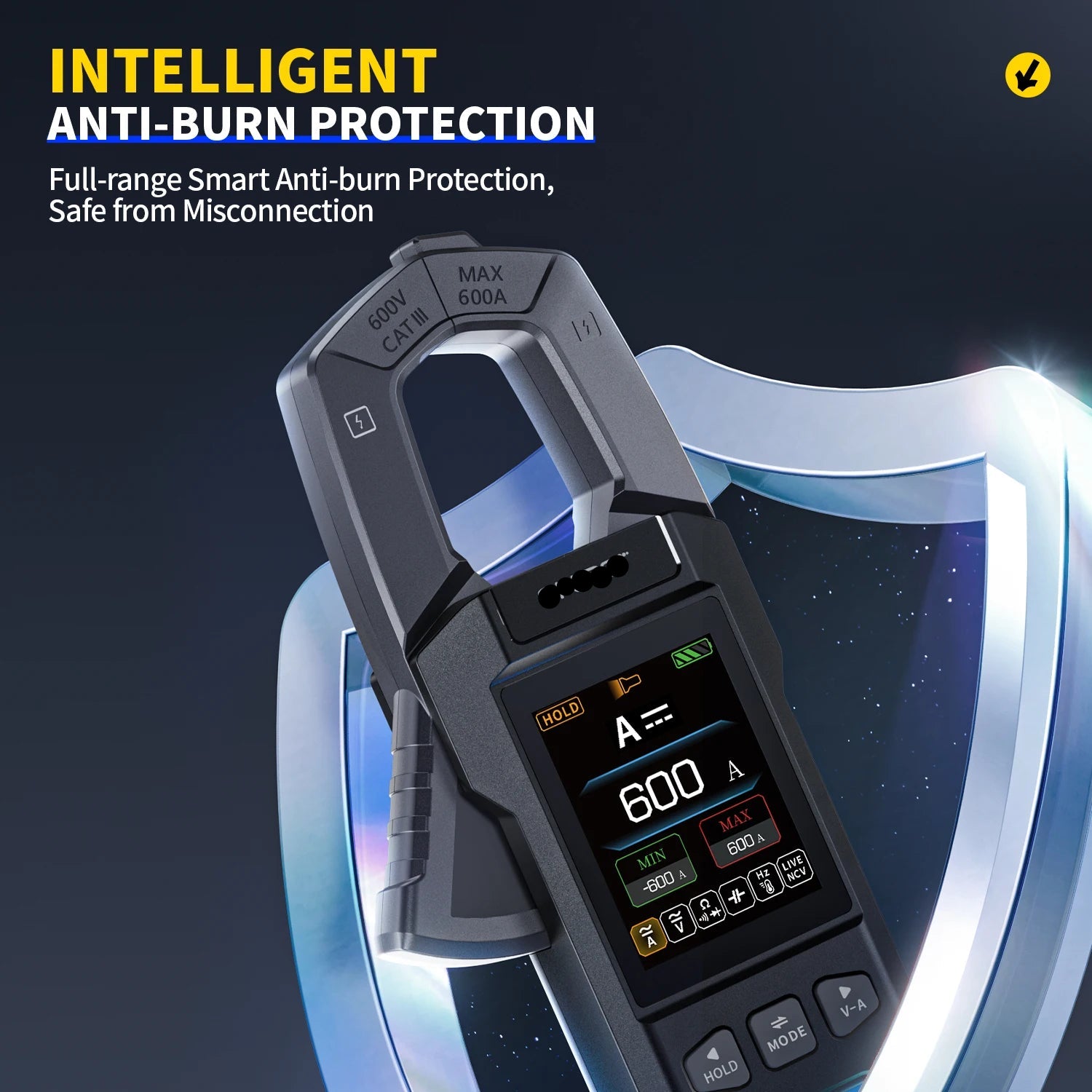 DMC-100 10000 Counts Clamp Meter AC DC Current Digital Multimeter